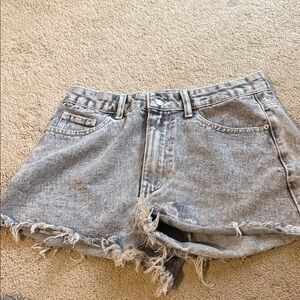 SHEIN Light Gray Distressed Jean Shorts